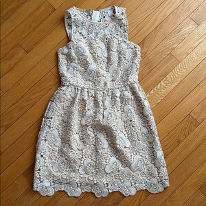 Club Monaco Cream Lace Midi Dress